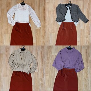 heather - 春秋冬服レディースまとめ売り　カーディガン&ブラウス&スカート