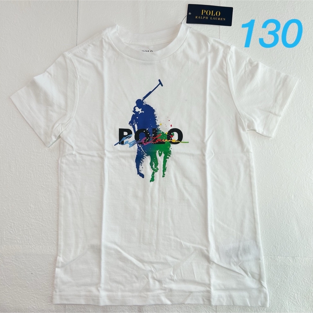 POLO RALPH LAUREN(ポロラルフローレン)の新作◇ラルフローレン ビッグポニー半袖Tシャツ ホワイト 7/130 キッズ/ベビー/マタニティのキッズ服男の子用(90cm~)(Tシャツ/カットソー)の商品写真