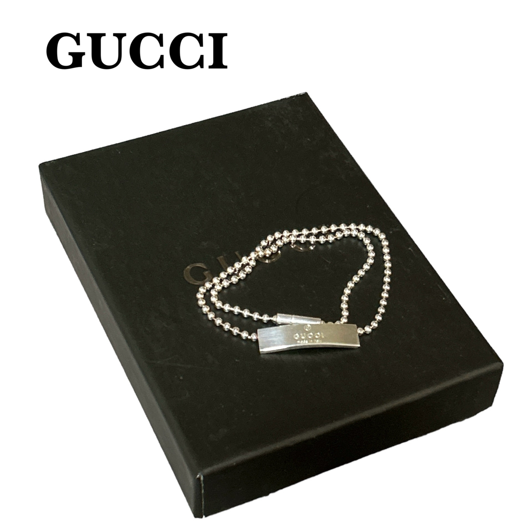 Gucci(グッチ)のGUCCI silver ball chain double bracelet  レディースのアクセサリー(ブレスレット/バングル)の商品写真