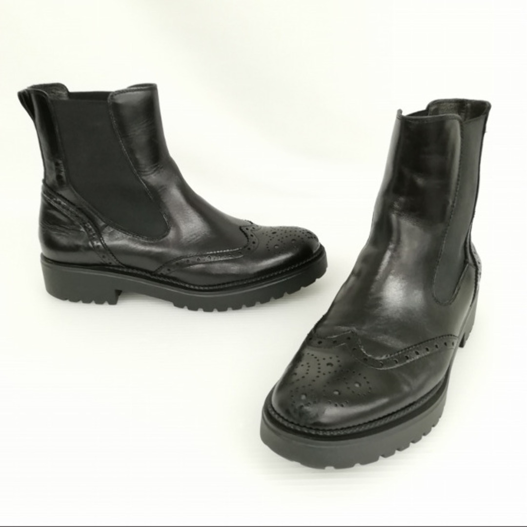 other(アザー)のカルザドス ウイングチップ サイドゴア ブーツ ショートブーツ 39 ブラック レディースの靴/シューズ(ブーツ)の商品写真