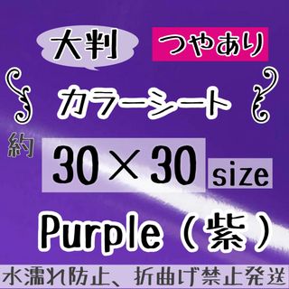 大判　カッティングシート　紫　つやあり　2枚　うちわ文字！(アイドルグッズ)