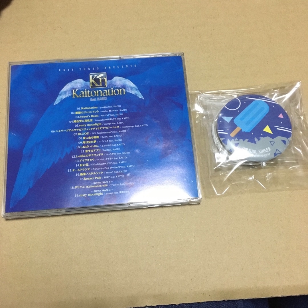 ボカロ KAITO kaitonation CD 缶バッジ 2種 セット エンタメ/ホビーのCD(ボーカロイド)の商品写真