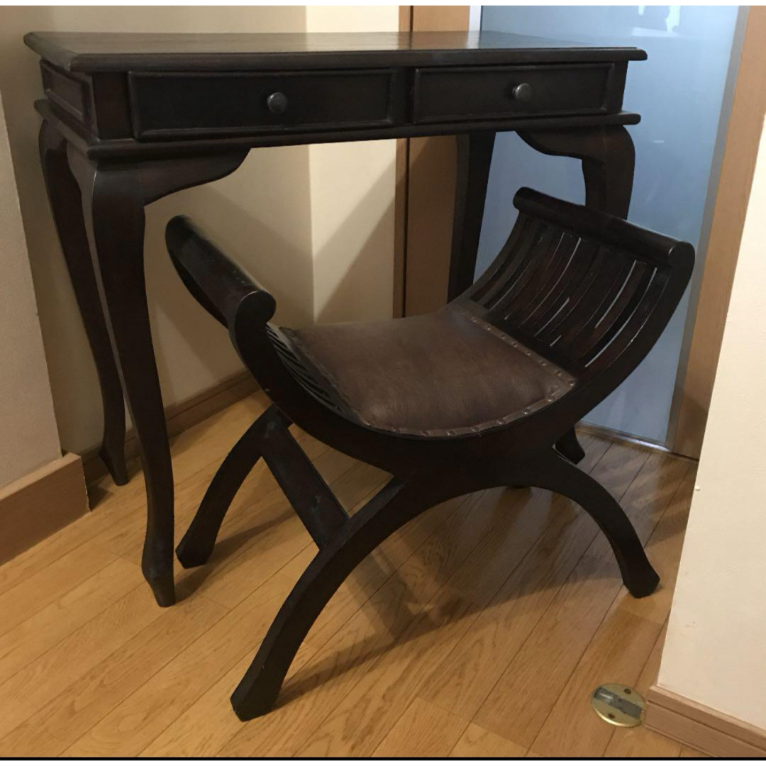 アジアン家具  テーブル&スツール インテリア/住まい/日用品の椅子/チェア(スツール)の商品写真