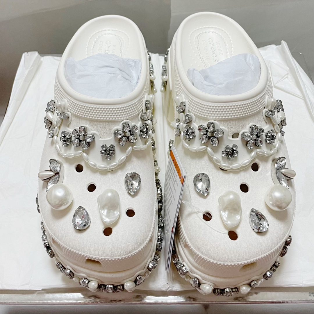 Simone Rocha(シモーネロシャ)のSimone Rocha Crocs シモーネロシャ クロックス 厚底 ホワイト レディースの靴/シューズ(サンダル)の商品写真