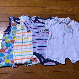 ベビーギャップ(babyGAP)のbaiya60男の子ロンパース半袖新品ミッキー海外ギャップボーダーまとめ売り春夏(ロンパース)