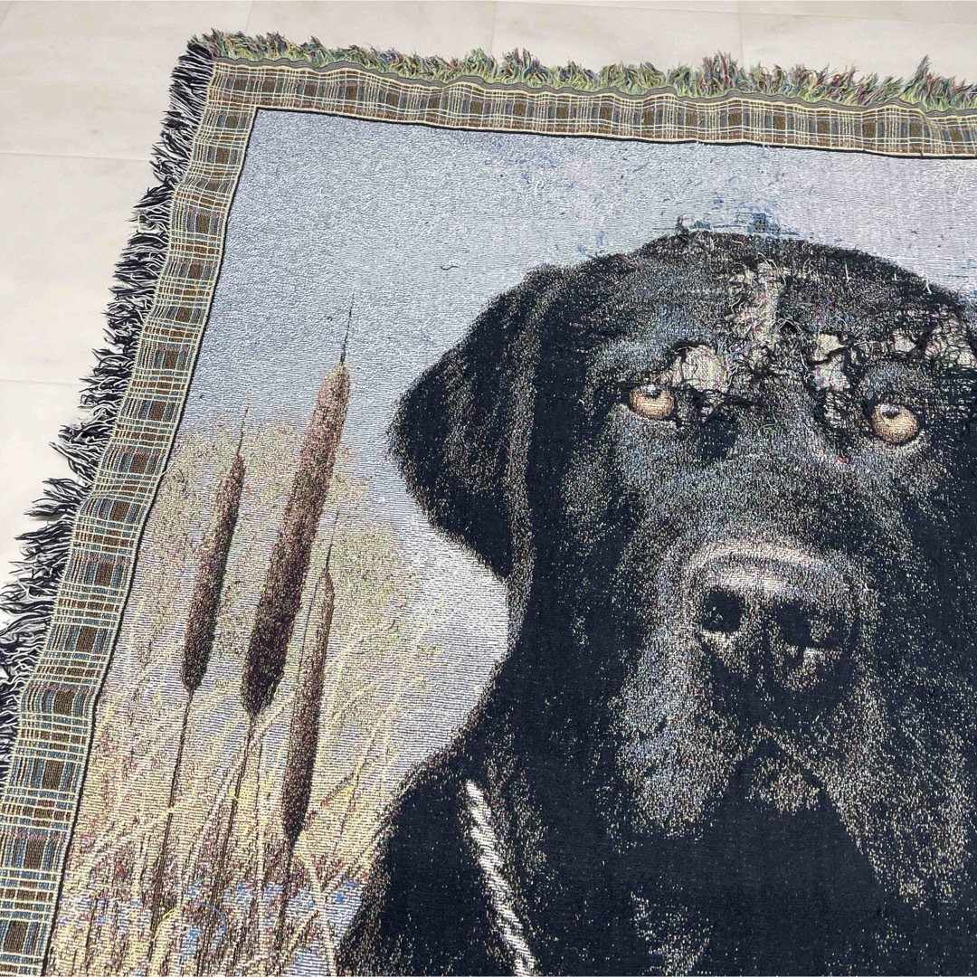 VINTAGE(ヴィンテージ)の犬　マルチカバー　ソファーカバー　ヴィンテージラグ　170x125 インテリア/住まい/日用品のラグ/カーペット/マット(ラグ)の商品写真