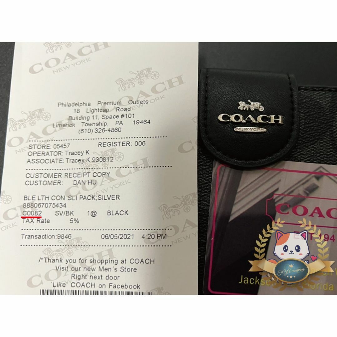 COACH(コーチ)のコーチ COACH  二つ折り財布  レディース　おまけ付き レディースのファッション小物(財布)の商品写真