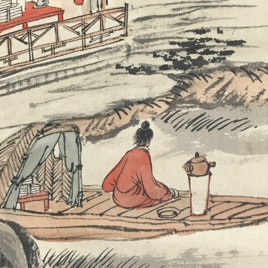 真作/水庵/達磨画賛/布袋屋掛軸A-851 けばけばしく 真作/水庵/達磨画賛/布袋屋掛軸A-851 けばけばしく
