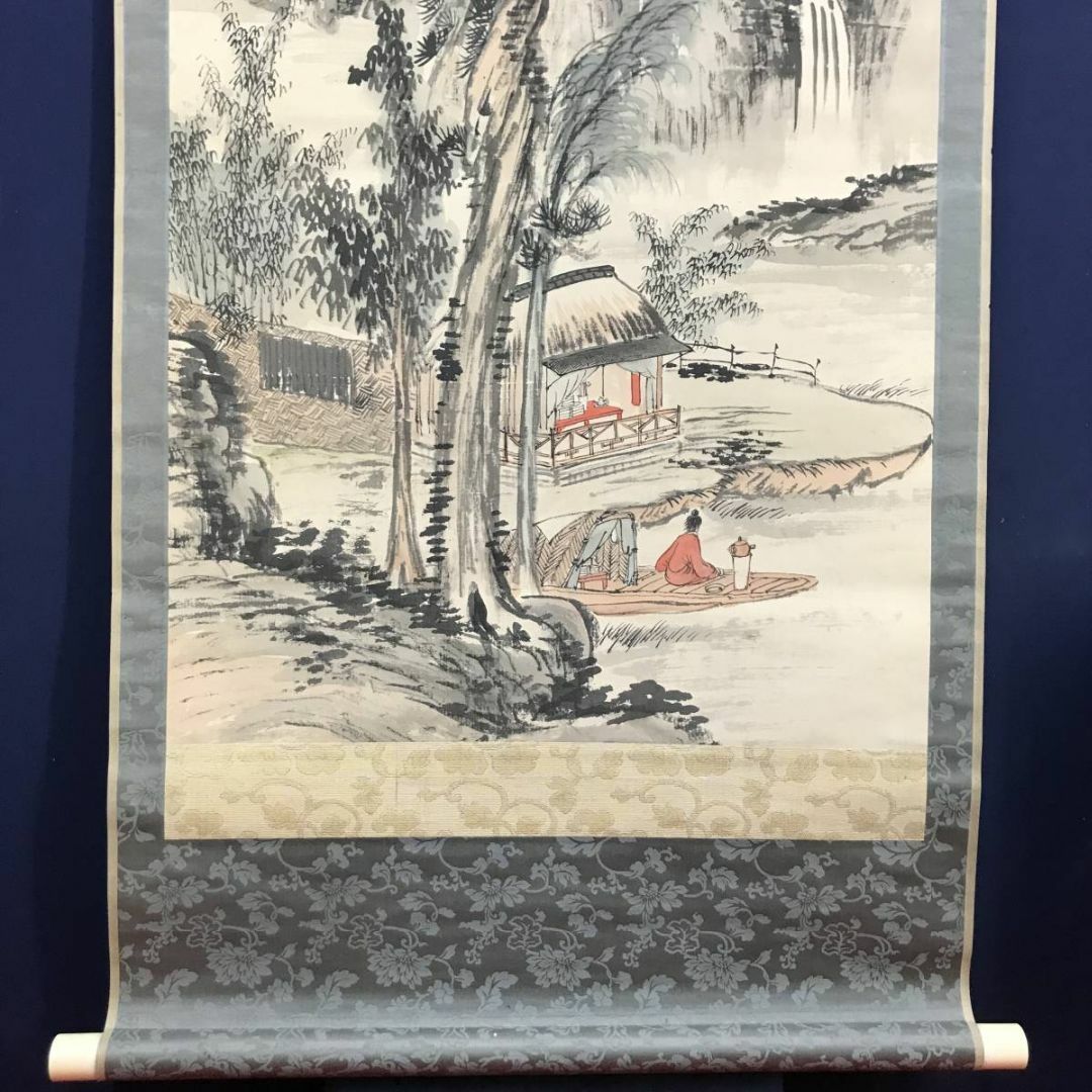 真作】天野方壺/山水人物画賛/山水図/掛軸☆宝船☆AD-381の通販 真作】天野方壺/山水人物画賛/山水図/掛軸☆宝船☆AD-381の通販