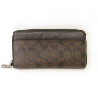 コーチ(COACH)のコーチ COACH 長財布 ロングウォレット レザー シグネチャー ブラウン(長財布)