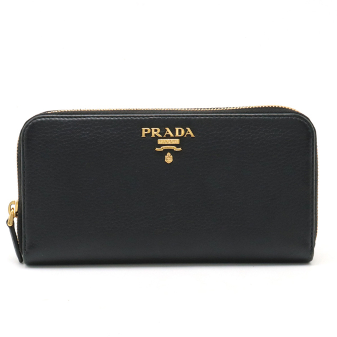 PRADA(プラダ)のプラダ ラウンドファスナー 長財布 レザー NERO 黒 （12390375） レディースのファッション小物(財布)の商品写真