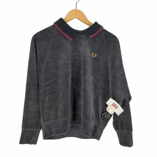 フレッドペリー(FRED PERRY)のFRED PERRY(フレッドペリー) ロゴ刺繍L/S ベロアプルオーバー(ポロシャツ)