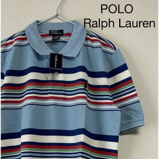 ラルフローレン(Ralph Lauren)の新品 90s POLO Ralph Lauren 半袖ポロシャツ ボーダー(ポロシャツ)