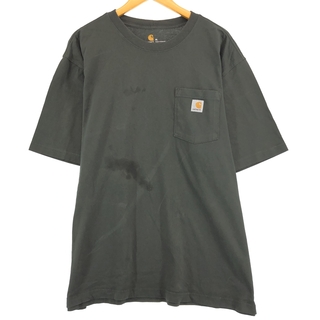 カーハート(carhartt)の古着 カーハート Carhartt ORIGINAL FIT 半袖 ワンポイントロゴポケットTシャツ メンズXL ゴープコア /eaa430501(Tシャツ/カットソー(半袖/袖なし))