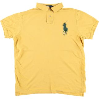 ラルフローレン(Ralph Lauren)の古着 ラルフローレン Ralph Lauren POLO by Ralph Lauren CUSTOM FIT ビッグポニー 半袖 ポロシャツ メンズL /eaa435956(ポロシャツ)