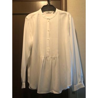 ユニクロ(UNIQLO)のユニクピンタックレディースシャツS 未使用品(シャツ/ブラウス(長袖/七分))