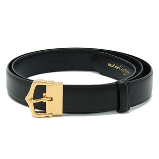 カルティエ(Cartier)のカルティエ ベルト レザー ブラック 黒 ゴールド金具 （12380937）(サスペンダー)