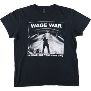 アンビル(Anvil)の古着 アンビル Anvil WAGE WAR ウェイジウォー バンドTシャツ バンT メンズL /eaa430195(Tシャツ/カットソー(半袖/袖なし))