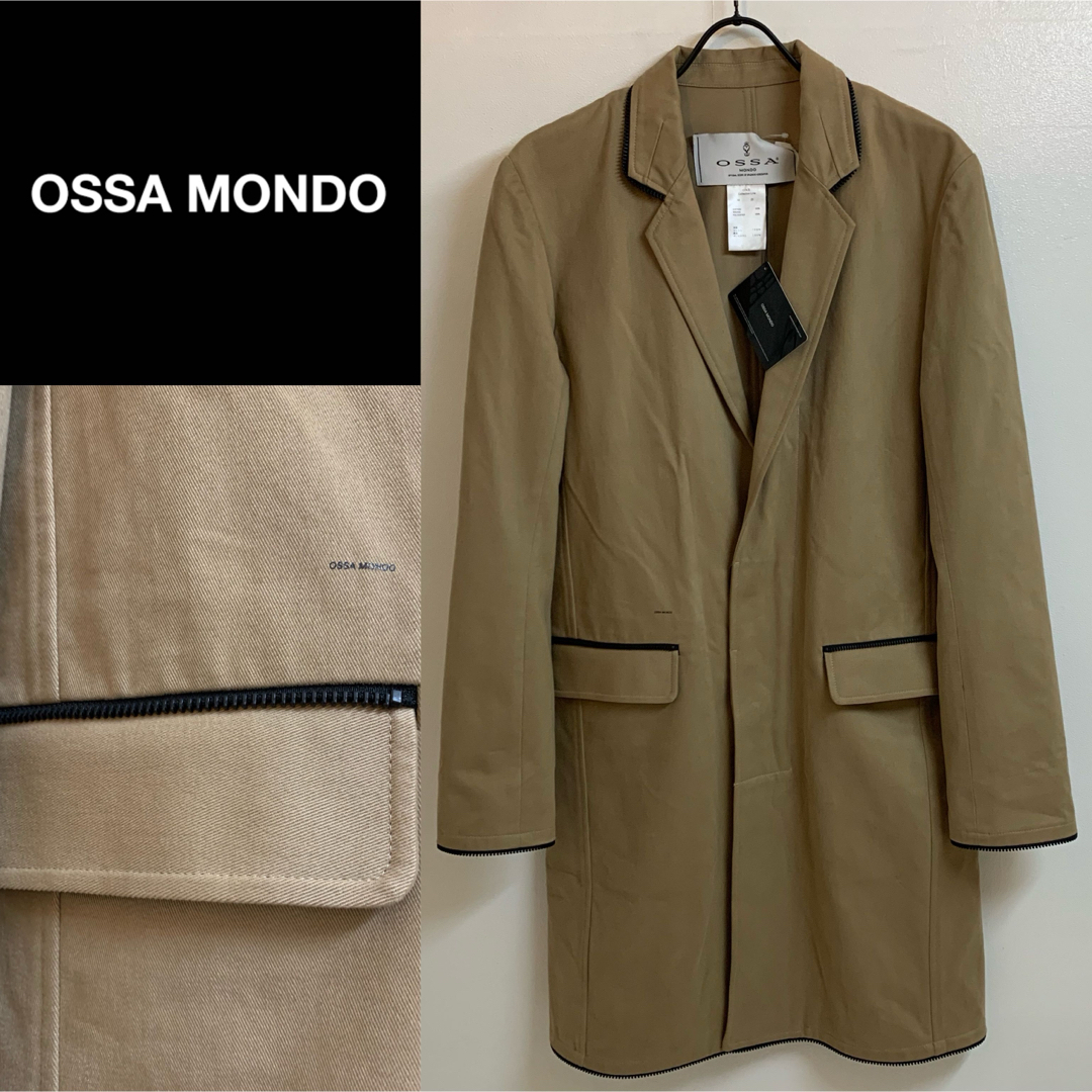 OSSA MONDO(オッサモンド)のOSSA MONDO MADE IN JAPAN COLD ファスナー装飾コート メンズのジャケット/アウター(チェスターコート)の商品写真