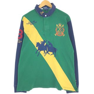 ラルフローレン(Ralph Lauren)の古着 ラルフローレン Ralph Lauren POLO RALPH LAUREN CUSTOM FIT 長袖 ラガーシャツ メンズXL /eaa431767(シャツ)