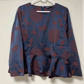 ザラ(ZARA)のZARAのネイビートップス(シャツ/ブラウス(長袖/七分))