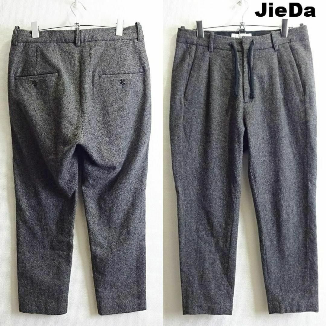 Jieda(ジエダ)のJieDa　ウールツータックスラックス　W78cm　ストレッチ　グレー　日本製 メンズのパンツ(スラックス)の商品写真