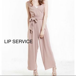 LIP SERVICE - LIP SERVICE リップサービス カシュクールレースロンパース M