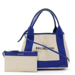 バレンシアガ(Balenciaga)のバレンシアガ ネイビーカバスXS ロゴ ハンドバッグ （12390805）(ショルダーバッグ)