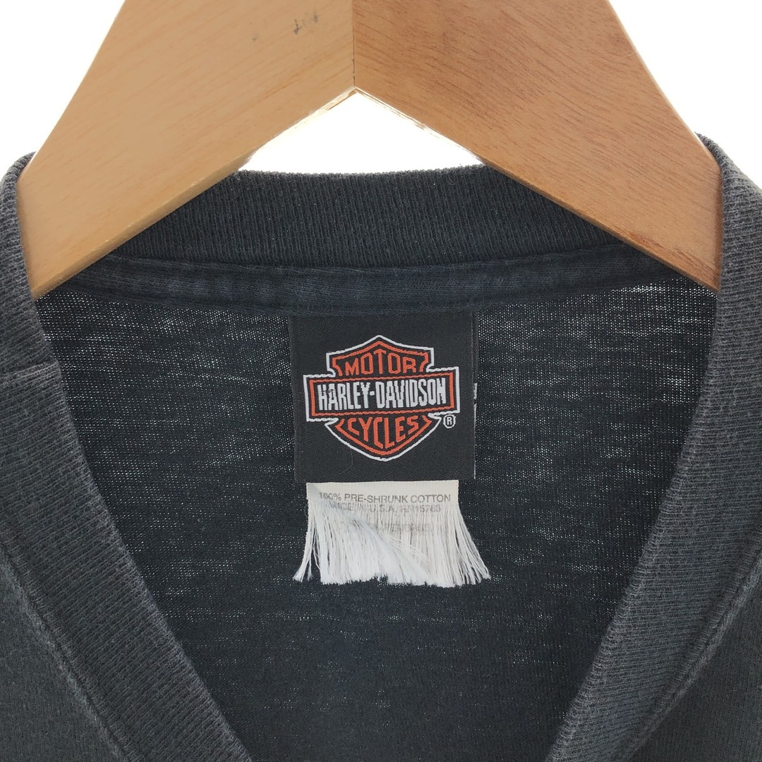 Harley Davidson(ハーレーダビッドソン)の古着 00年代 ハーレーダビッドソン Harley-Davidson モーターサイクル バイクTシャツ USA製 メンズXL /eaa390137 メンズのトップス(Tシャツ/カットソー(半袖/袖なし))の商品写真