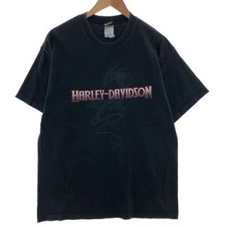 ハーレーダビッドソン(Harley Davidson)の古着 00年代 ハーレーダビッドソン Harley-Davidson モーターサイクル バイクTシャツ USA製 メンズXL /eaa390137(Tシャツ/カットソー(半袖/袖なし))