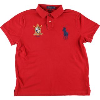 ラルフローレン(Ralph Lauren)の古着 ラルフローレン Ralph Lauren POLO RALPH LAUREN CUSTOM SLIM FIT ビッグポニー 半袖 ポロシャツ メンズL /eaa435960(ポロシャツ)