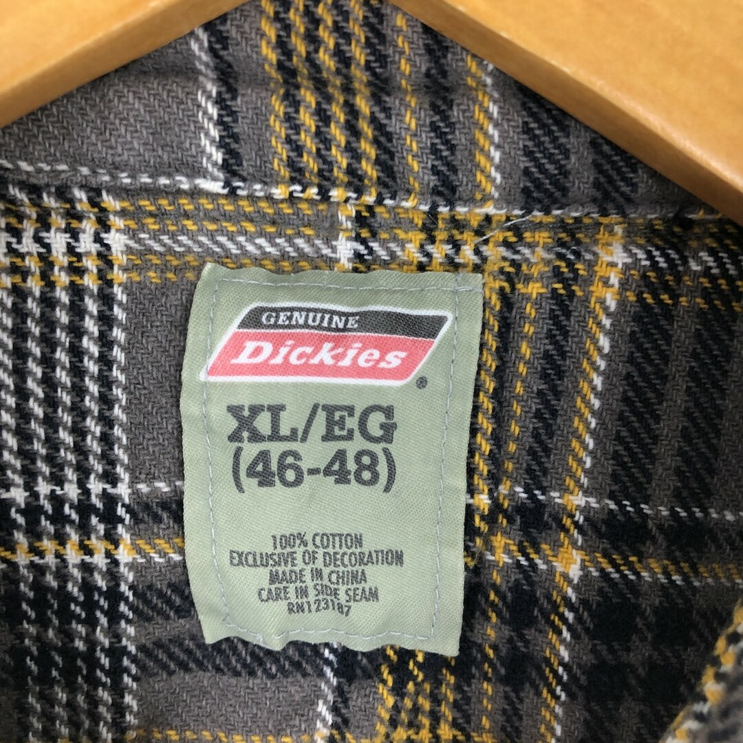 Dickies(ディッキーズ)の古着 ディッキーズ Dickies 長袖 ヘビーネルチェックシャツ メンズXL /eaa436348 メンズのトップス(シャツ)の商品写真