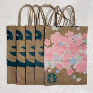 スターバックス(Starbucks)のスターバックス　紙袋　5枚　まとめ売り(ショップ袋)