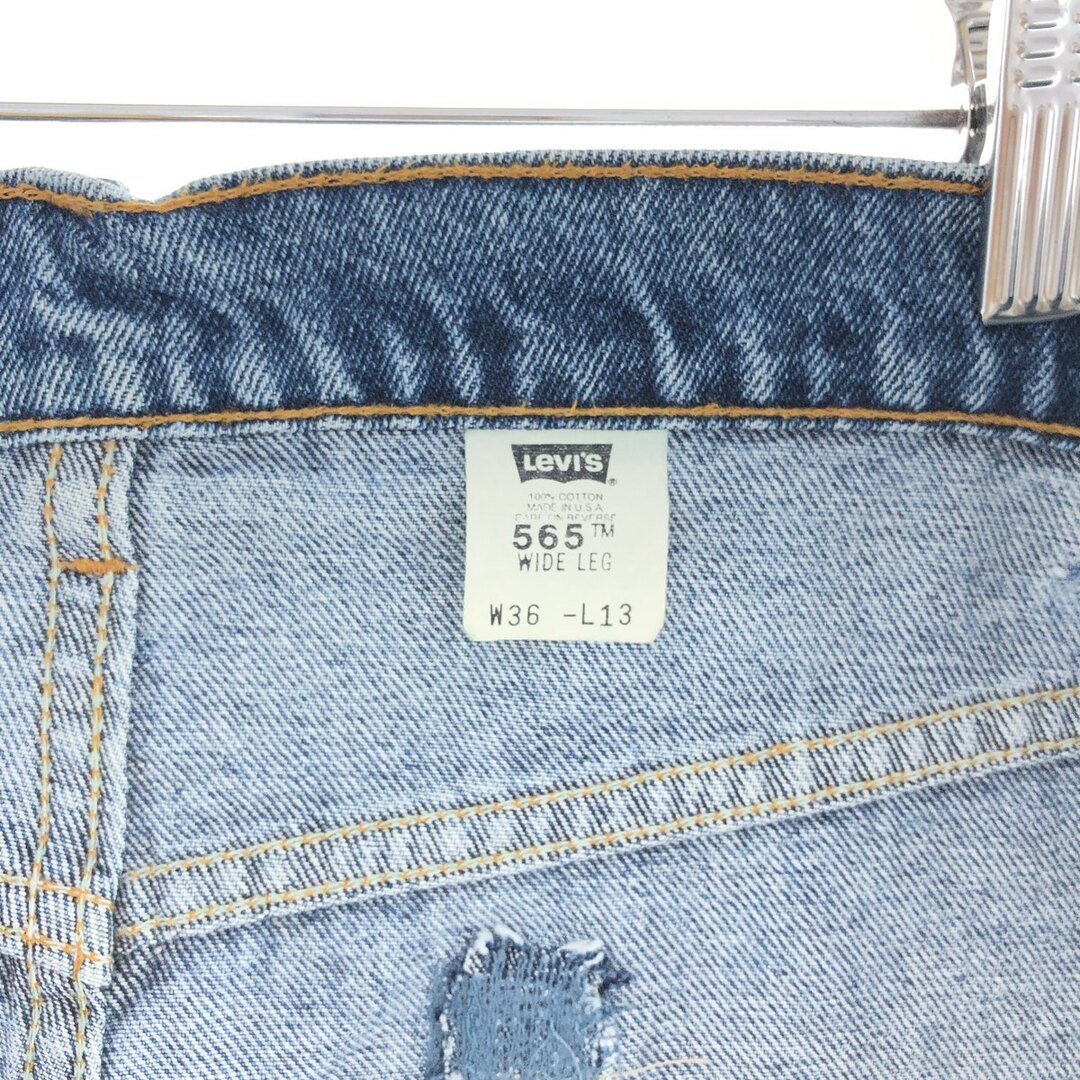 Levi's(リーバイス)の古着 90年代 リーバイス Levi's 565 WIDE LEG デニムショーツ ハーフパンツ USA製 メンズw37 ヴィンテージ /eaa382474 メンズのパンツ(ショートパンツ)の商品写真