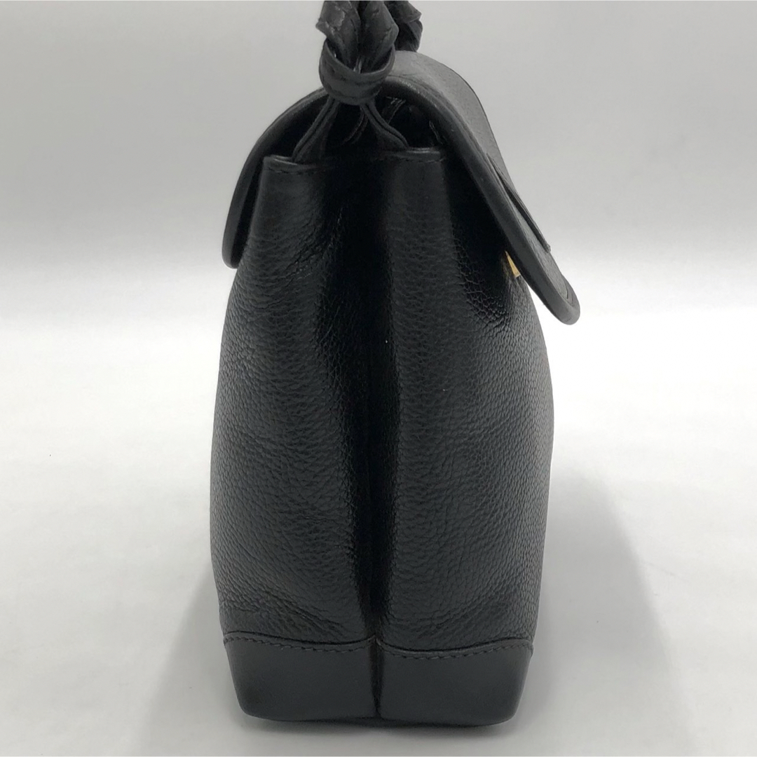 Gucci(グッチ)のオールドグッチ　ショルダーバッグ　GG　インターロッキング　レザー　ブラック レディースのバッグ(ショルダーバッグ)の商品写真