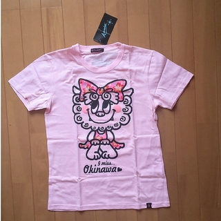 【新品】沖縄Ｔシャツ　シーサー　ピンク(Tシャツ(半袖/袖なし))