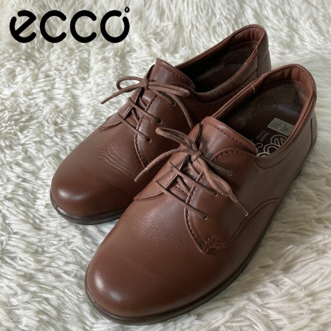 ECCO(エコー)のほぼ未使用 ecco soft エコー レザー ウォーキングシューズ 23.5㎝ レディースの靴/シューズ(スニーカー)の商品写真