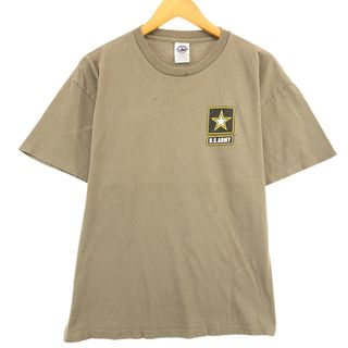 古着 DELTA U.S.ARMY バックプリント ミリタリープリントTシャツ メンズL /eaa430512(Tシャツ/カットソー(半袖/袖なし))