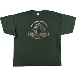 古着 ギルダン GILDAN 犬柄 アニマルTシャツ メンズXXL /eaa436810(Tシャツ/カットソー(半袖/袖なし))