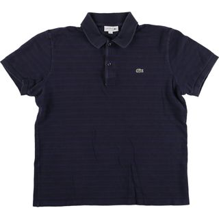 ラコステ(LACOSTE)の古着 ラコステ LACOSTE REGULAR FIT 半袖 ボーダー ポロシャツ メンズL /eaa436828(ポロシャツ)