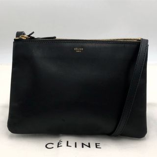 celine - 【美品】セリーヌ トリオ ラージ ショルダーバッグ フィービー期 ブラック