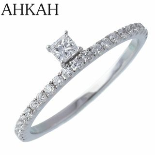 AHKAH - アーカー ダイヤ リング ティナプリンセス 現行モデル 8.5～9号 0.25ct K18WG 新品仕上げ済 AHKAH【16443】