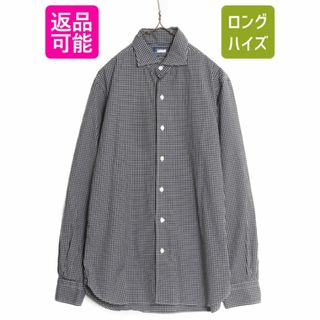 ラルフローレン(Ralph Lauren)のポロ ラルフローレン チェック 長袖 シャツ メンズ M 古着 コットン 長袖シャツ ポニー無し ドレス ワイシャツ ストレッチ スリムフィット (シャツ)