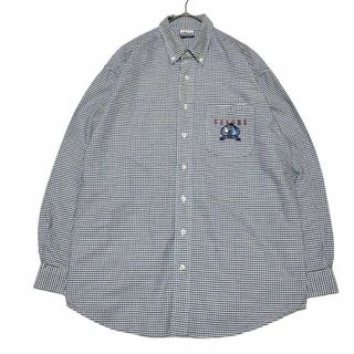 ディズニー(Disney)のDisney くまのプーさん イーヨー刺繍 BD長袖シャツ チェック n77(シャツ)