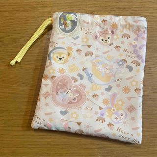 handmade ♡ コップ袋 ダッフィー 巾着　ベージュ(外出用品)