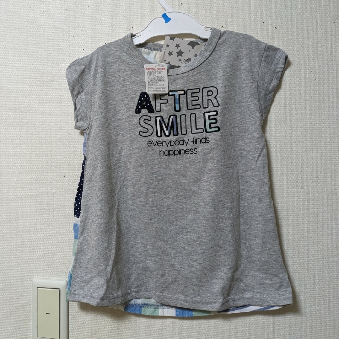 しまむら(シマムラ)の新品タグ付き　パッチワーク　チュニック　Tシャツ（90） キッズ/ベビー/マタニティのキッズ服女の子用(90cm~)(Tシャツ/カットソー)の商品写真