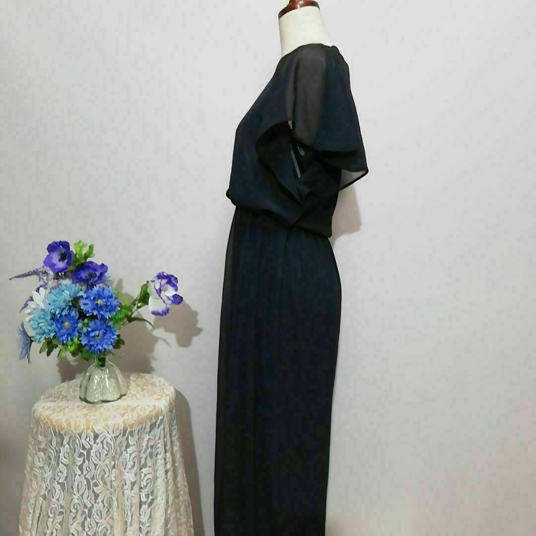 ブランド不明　極上美品　ドレス　ワンピース　オールインワン　Мサイズ　紺色系 レディースのフォーマル/ドレス(ロングドレス)の商品写真