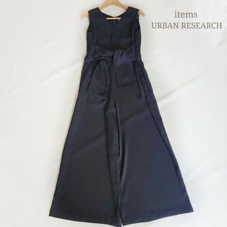 アーバンリサーチ(URBAN RESEARCH)のアーバンリサーチ オールインワン ノースリーブ ワイドパンツ ゆったり 黒(オールインワン)