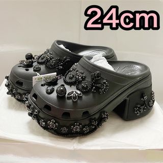 シモーネロシャ(Simone Rocha)のSimone Rocha Crocs シモーネロシャ クロックス 厚底 ブラック(サンダル)