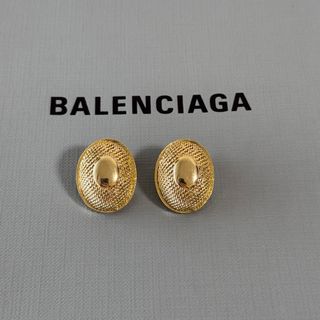 バレンシアガ(Balenciaga)のバレンシアガ　ヴィンテージ　レア　イヤリング　ゴールド　メッシュ　ドーム型(イヤリング)